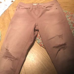 High rise skinny jeans